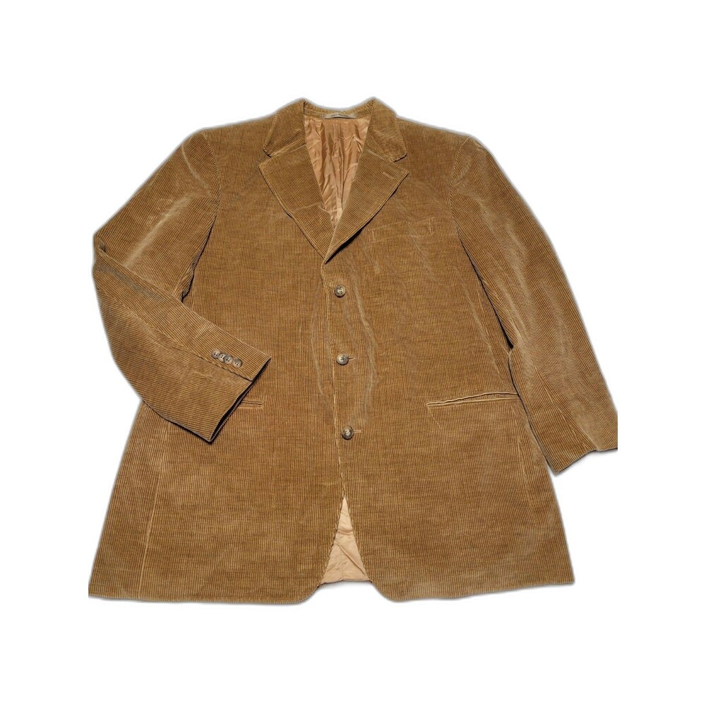Ermenegildo Zegna Men's Cashco Brown Corduroy Sport Coat Blazer Size 46 R